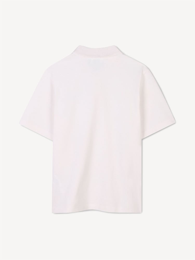 KENZO KIDS Small Logo Short Sleeve White Polo Shirt - Image 2 of 2 KENZO KIDS Small Logo Short Sleeve White Polo Shirt - Image 2 of 2