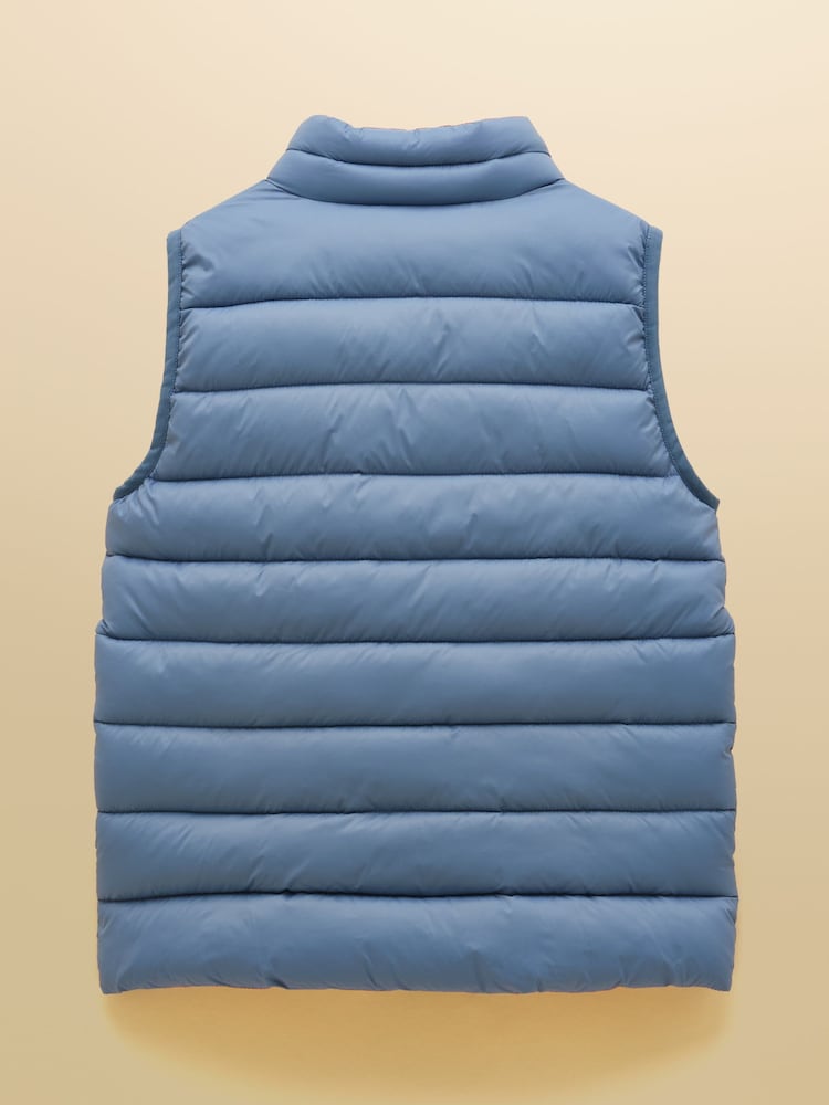 Joules Crofton Blue Padded Gilet - Image 2 of 4 Joules Crofton Blue Padded Gilet - Image 2 of 4