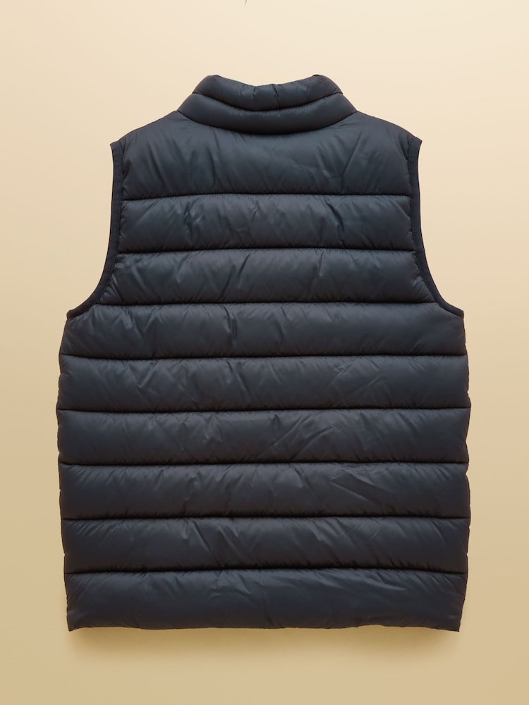 Joules Kids' Navy Padded Gilet - Image 2 of 5