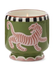 Paddywax Green Adopo Tiger Ceramic Candle - Black Cedar & Fig - Image 1 of 3