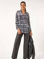 Roman Grey Drop Shoulder Tie Dye Blouse - Image 2 of 5