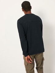 FatFace Arne Black Arne Long Sleeve Heavyweight Relaxed Fit Tshirt - Image 2 of 6