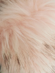 River Island Black Girls Hooded Faux Fur Puffer Coat - Image 4 of 4