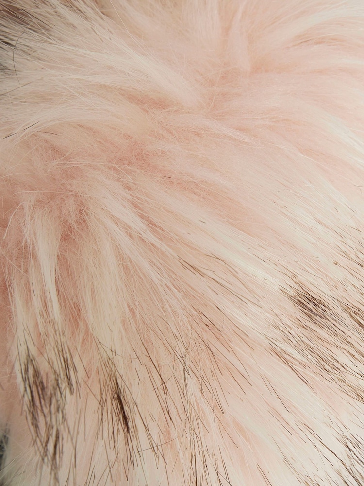 River Island Black Girls Hooded Faux Fur Puffer Coat - Image 4 of 4