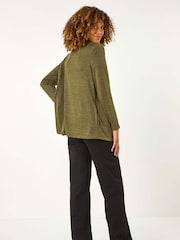 Roman Green Soft Knit Cardigan - Image 3 of 5