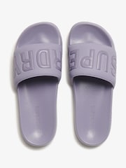 Superdry Purple Core Pool Slides - Image 3 of 6