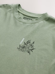 Serpiente verde - Corte amplio - Camiseta con estampado gráfico - Imagen 1 de 4