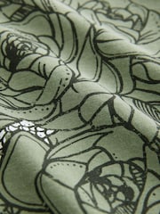 Green Snake Relaxed Fit Graphic Print T-Shirt - Image 2 of 2