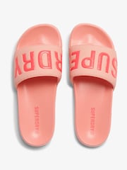 Superdry Pink Core Pool Slides - Image 5 of 6