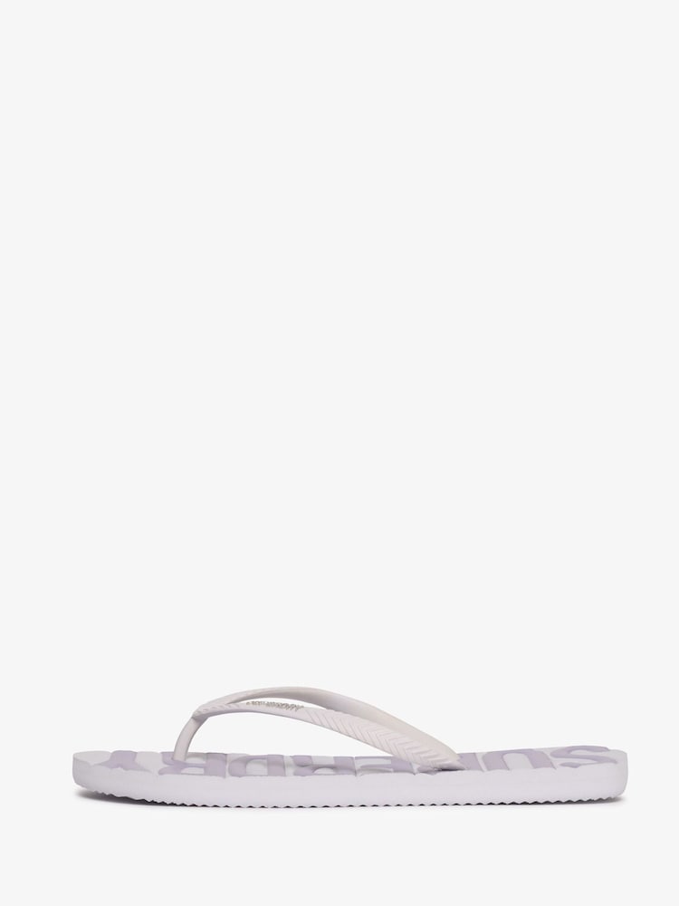 Superdry Purple Core Logo Flip Flops - Image 3 of 6