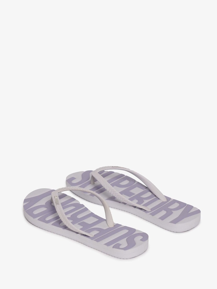Superdry Purple Core Logo Flip Flops - Image 4 of 6