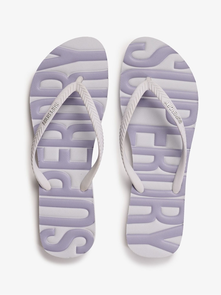 Superdry Purple Core Logo Flip Flops - Image 5 of 6