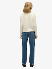 Superdry Light Blue Mid Rise Straight Leg 100% Cotton Jeans - Image 5 of 7