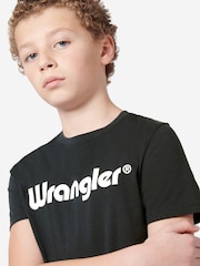 Zwart - Wrangler Boys Tubular 100% Cotton T-Shirt - Image 5 of 8