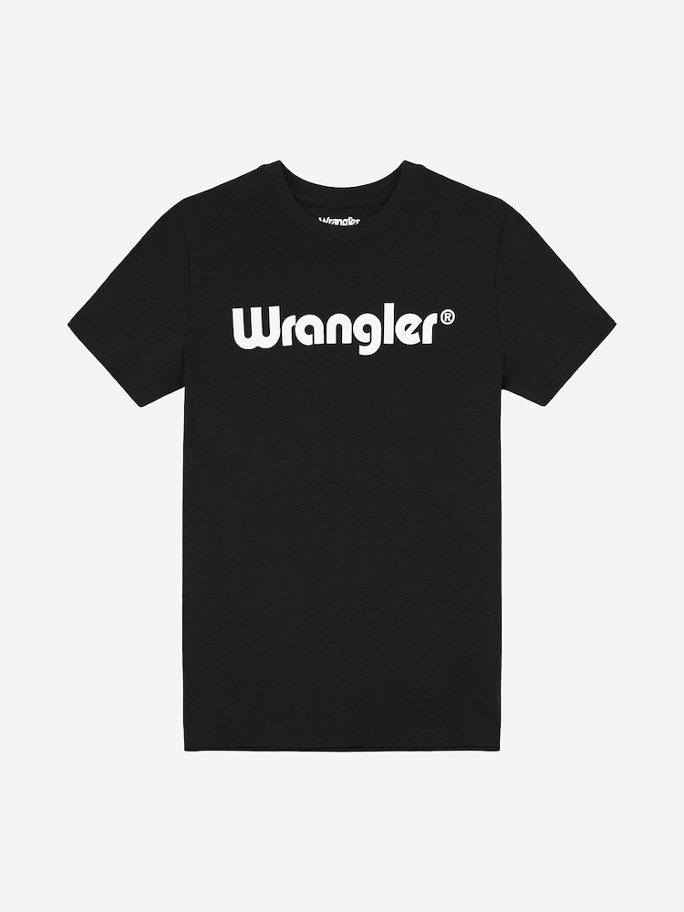 Zwart - Wrangler Boys Tubular 100% Cotton T-Shirt - Image 6 of 8