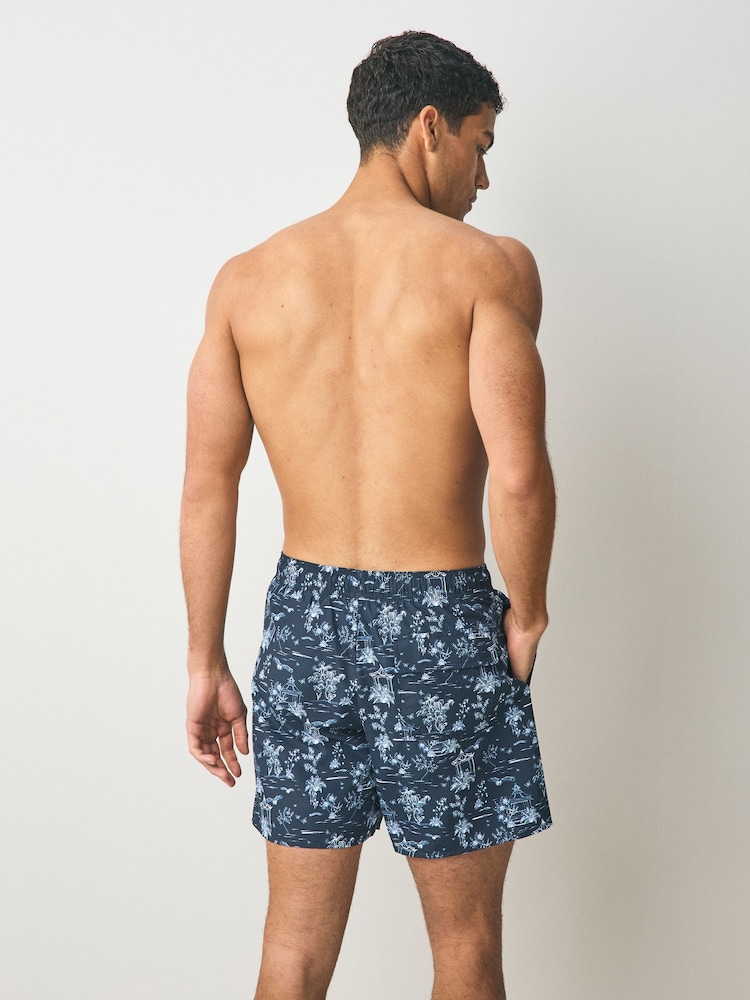 Lyle & Scott Blue Botanical Garden Print Swimshort - Image 2 of 4