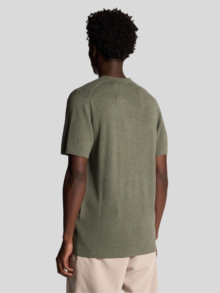 Lyle & Scott Green Blend Knitted Polo Shirts - Image 2 of 5