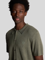 Lyle & Scott Green Blend Knitted Polo Shirts - Image 4 of 5