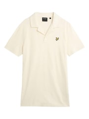 Lyle & Scott Natural Linen Revere Collar Polo Shirt - Image 1 of 1