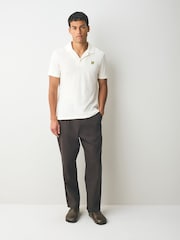 Lyle & Scott Leinen-Poloshirt mit Reverskragen - Bild 2 von 5