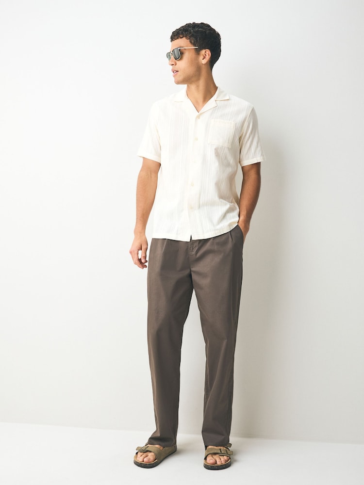 Lyle & Scott Natural Broderie Resort Shirt - Image 1 of 4