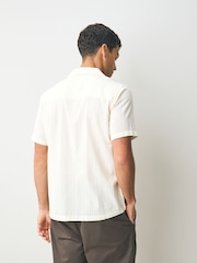 Lyle & Scott Natural Broderie Resort Shirt - Image 2 of 4