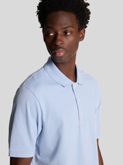 أزرق فاتح - قميص بولو بملمس ناعم للغاية من Lyle & Scott - صورة 4 من 5