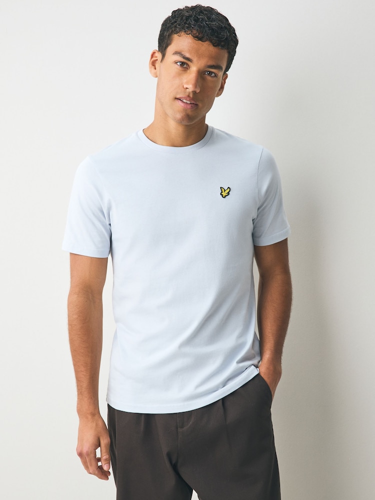 Lyle & Scott Light Blue Crew Neck Cotton T-Shirt - Image 1 of 5 Lyle & Scott Light Blue Crew Neck Cotton T-Shirt - Image 1 of 5