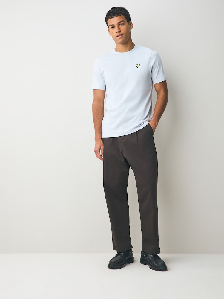 Lyle & Scott Light Blue Crew Neck Cotton T-Shirt - Image 2 of 5 Lyle & Scott Light Blue Crew Neck Cotton T-Shirt - Image 2 of 5