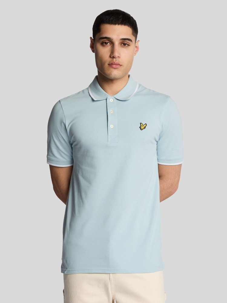 Lyle & Scott Blue Tipped Polo Shirt - Image 1 of 5