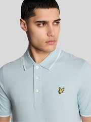 Lyle & Scott Blue Tipped Polo Shirt - Image 4 of 5