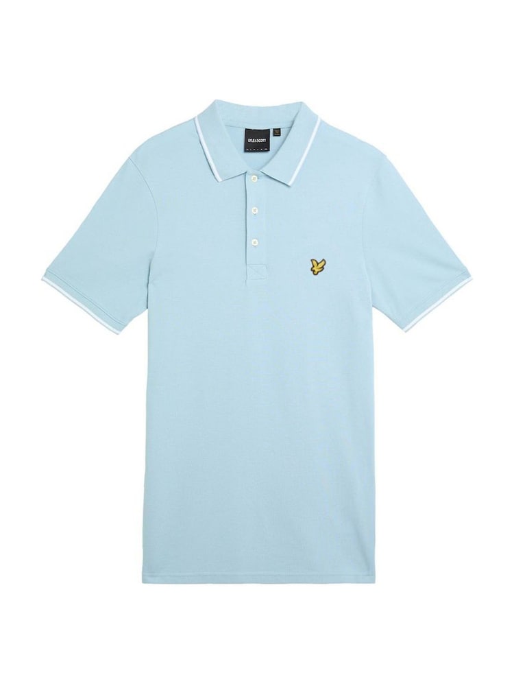 Lyle & Scott Blue Tipped Polo Shirt - Image 5 of 5
