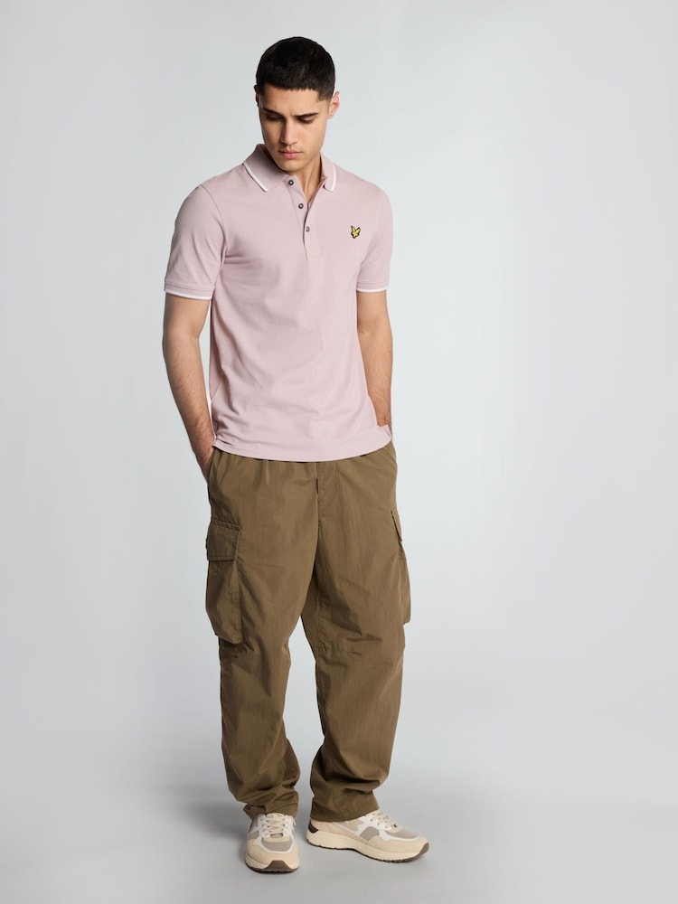 Lyle & Scott Purple Tipped Polo Shirt - Image 2 of 5