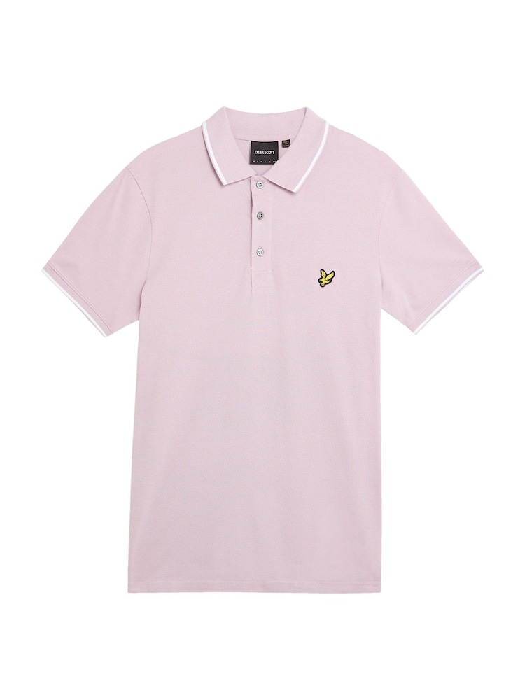 Lyle & Scott Purple Tipped Polo Shirt - Image 5 of 5