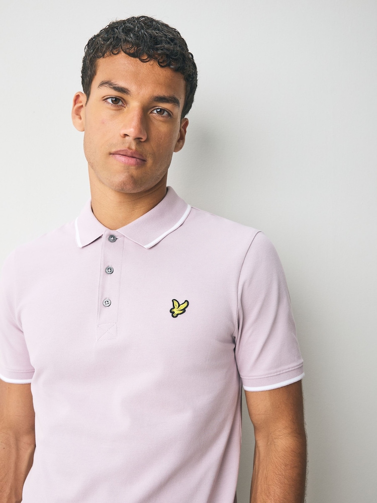 Lyle & Scott Purple Tipped Polo Shirt - Image 5 of 5 Lyle & Scott Purple Tipped Polo Shirt - Image 5 of 5