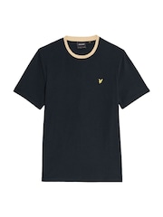 Lyle & Scott Blue Contrast Collar T-Shirt - Image 1 of 1