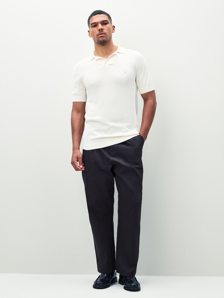 Lyle & Scott Natural Seam Tipped Knitted Polo Shirt - Image 2 of 5 Lyle & Scott Natural Seam Tipped Knitted Polo Shirt - Image 2 of 5