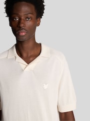 Lyle & Scott Natural Seam Tipped Knitted Polo Shirt - Image 3 of 4