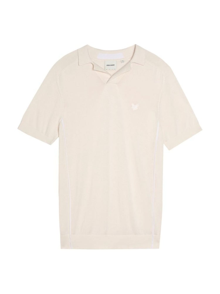Lyle & Scott Natural Seam Tipped Knitted Polo Shirt - Image 4 of 4