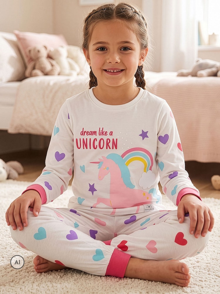 Harry Bear Pink Unicorn Pyjamas And Dressing Gown Set - Image 2 of 11
