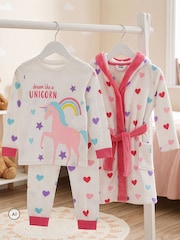 Harry Bear Pink Unicorn Pyjamas And Dressing Gown Set - Image 3 of 11