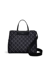 Radley Medium Southwell Gardens Geo Zip Top Grab Black Bag - Image 1 of 5