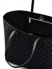 Radley Large Southwell Gardens Geo Open Top Black Tote Bag - Image 5 of 5