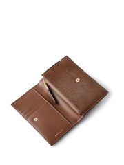 Radley London Oak Street Faux Lizard Flapover Brown Purse - Image 3 of 4