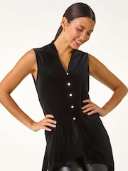 Blusa de terciopelo con botones de Roman - Imagen 1 de 5