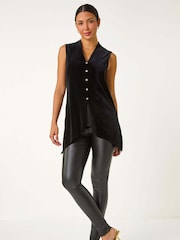 Blusa de terciopelo con botones de Roman - Imagen 2 de 5