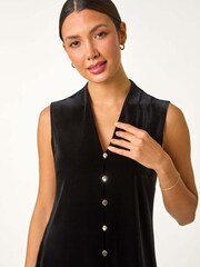 Blusa de terciopelo con botones de Roman - Imagen 4 de 5