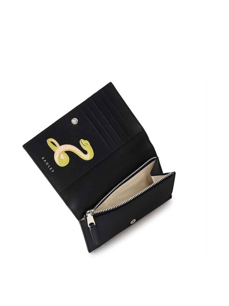 Radley Lunar New Year Flapover Black Purse - Image 3 of 4