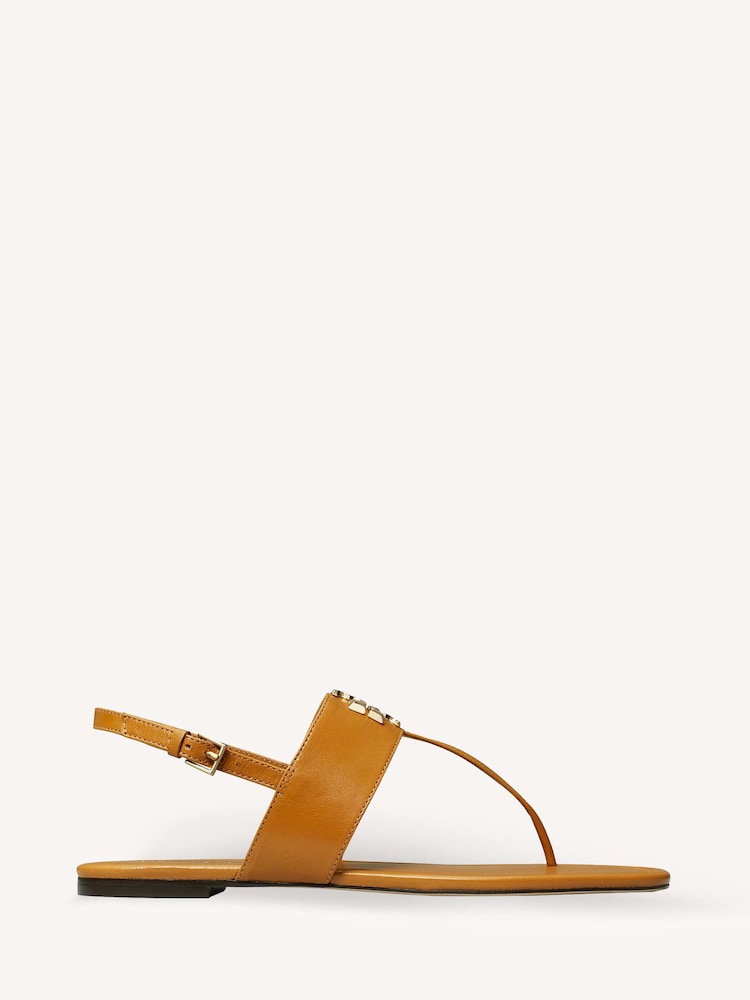 Tory Burch Gold Eleanor Sandals - Image 2 of 4