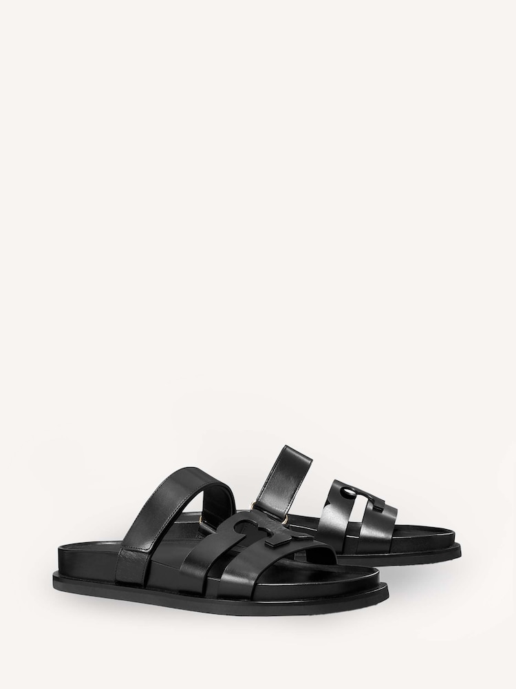 Tory Burch Black Ines Sport Slides - Image 1 of 4